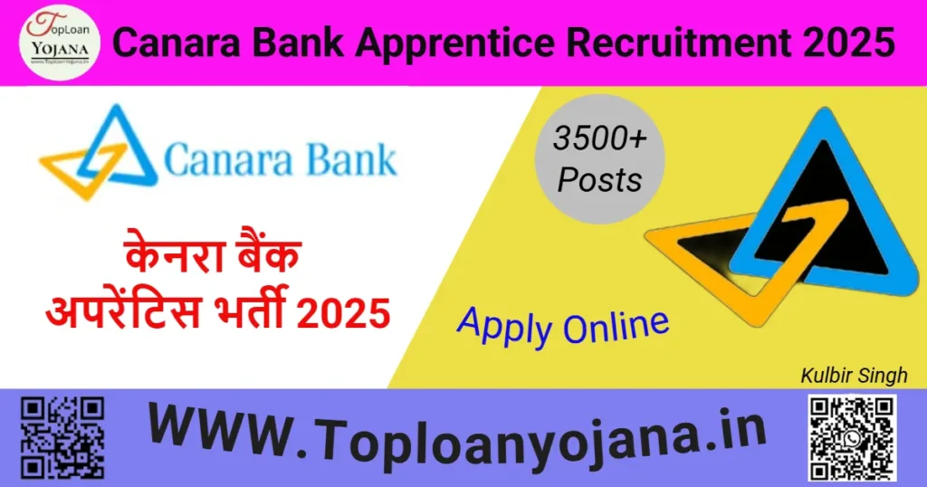 Canara Bank Apprentice Recruitment 2025