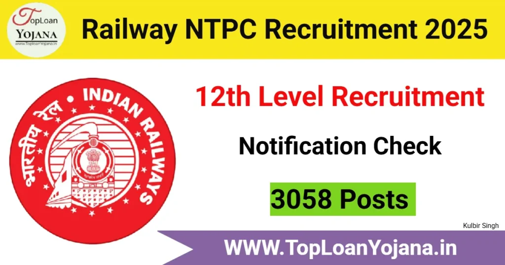 Railway NTPC Under Graduate Level Recruitment 2025