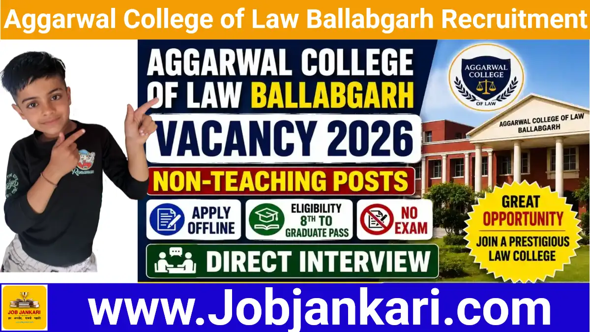 Aggarwal College of Law Ballabgarh Recruitment